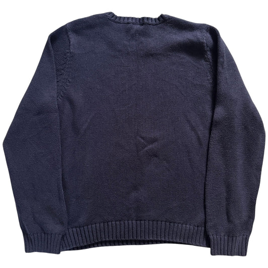 Women’s Large Lands’ End Navy Thick Knitted Jumper