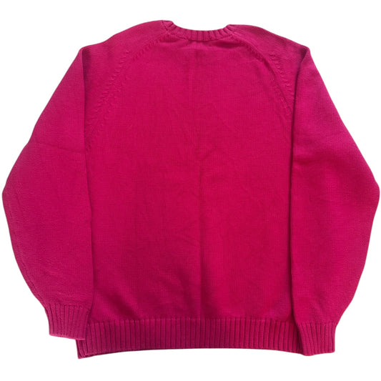 Womens Large Lands’ End Pink Thick Knitted Jumper