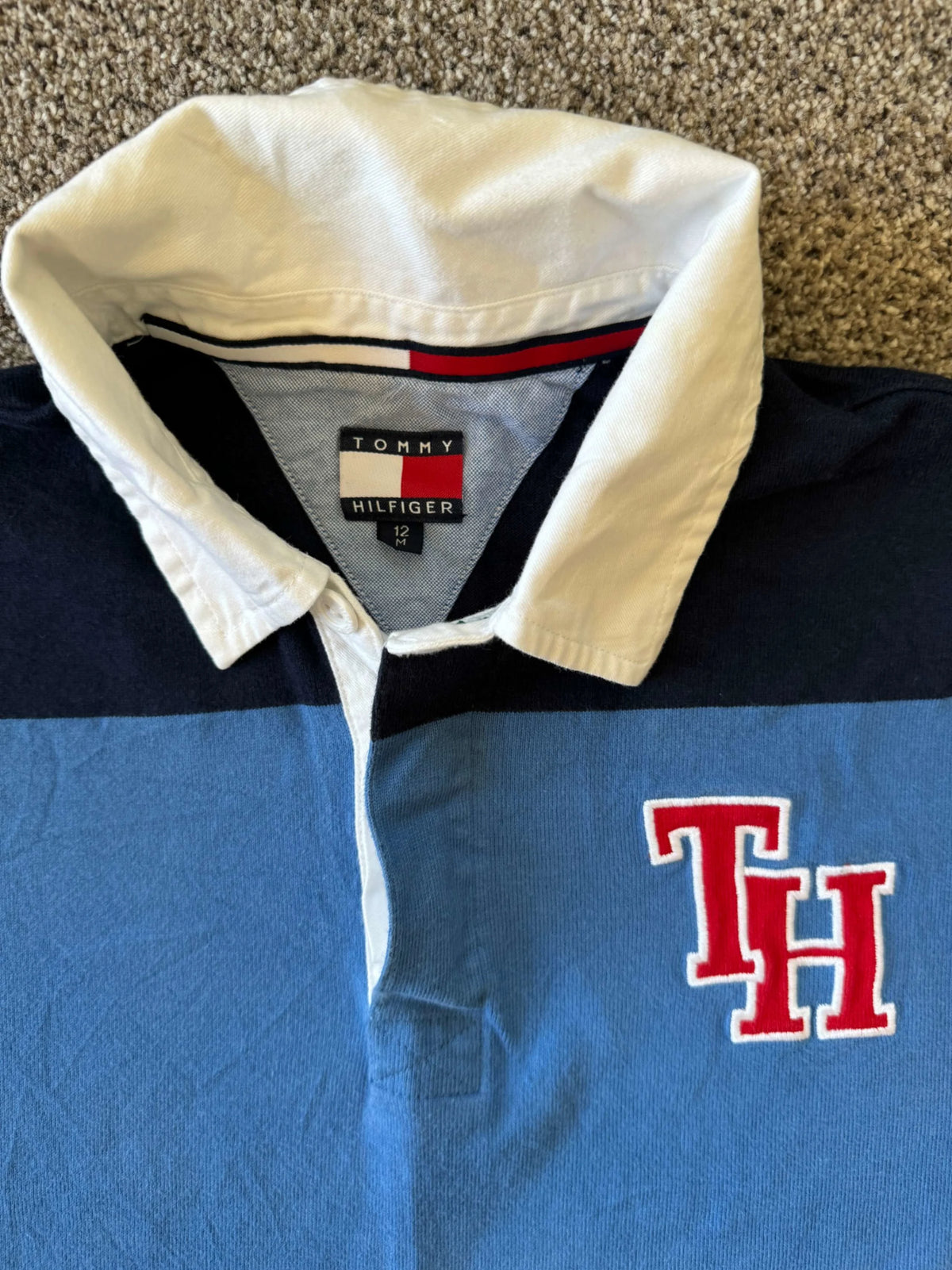 Aged 12 Tommy Hilfiger Blue Rugby Shirt
