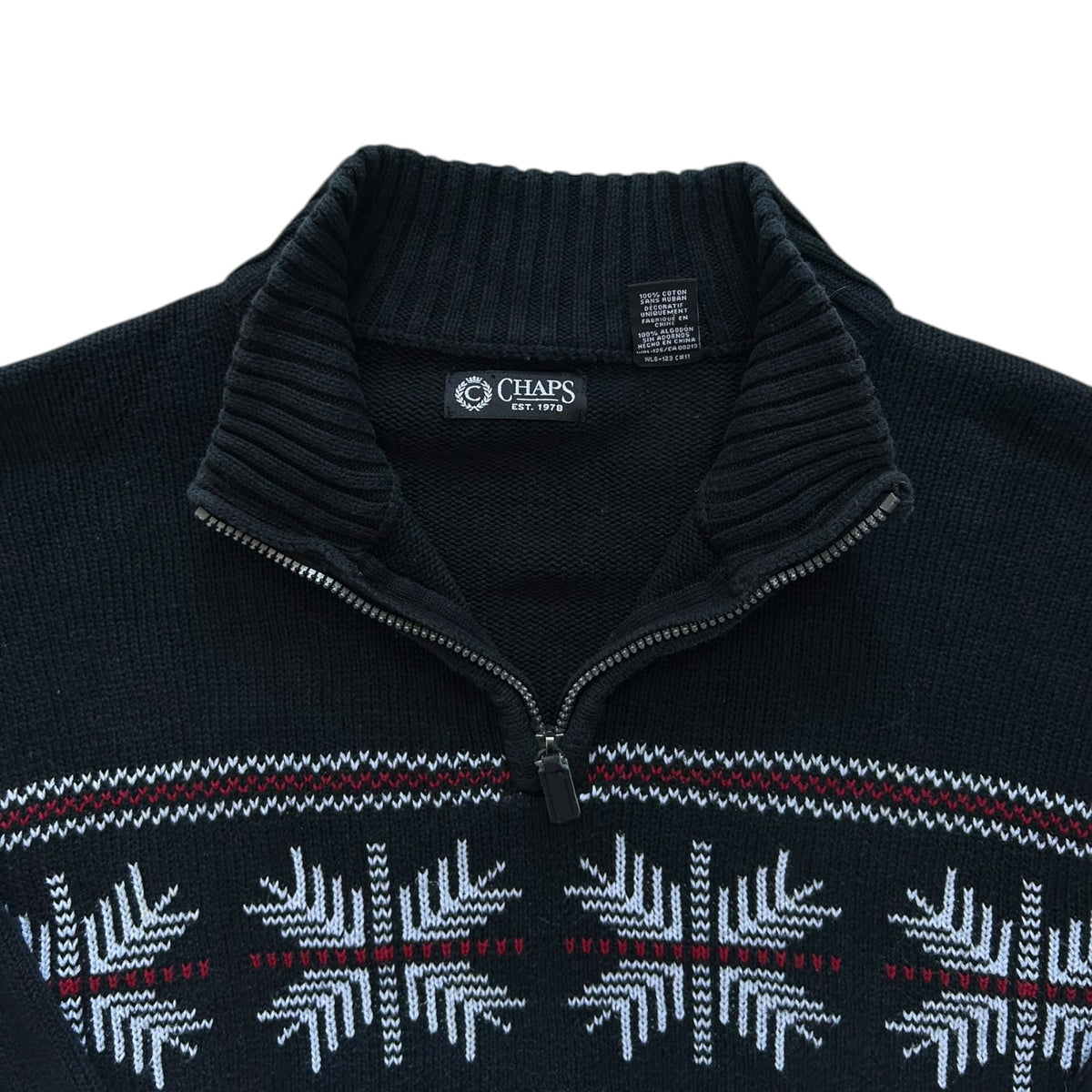 XXL Chaps Black 1/4 Zip