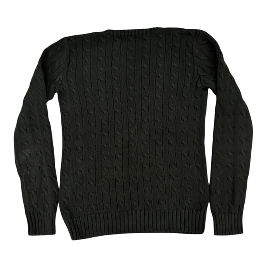 Womans Medium Ralph Lauren Black Cable Knit