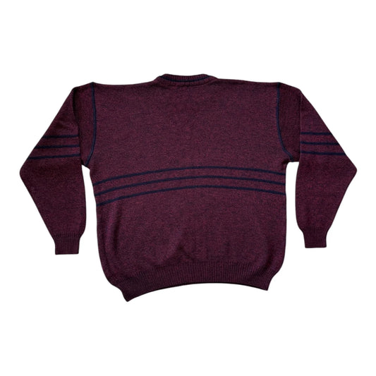 Large Vintage Marks & Spencer Burgundy Knitted Jumper