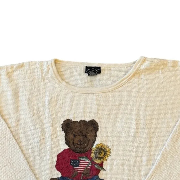 Large Chic Teddy Bear Beige Jumper