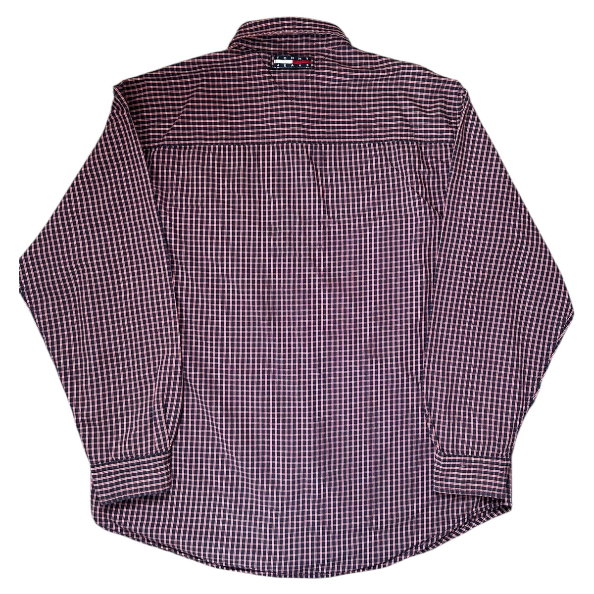 Large Tommy Hilfiger Red and Navy Shirt