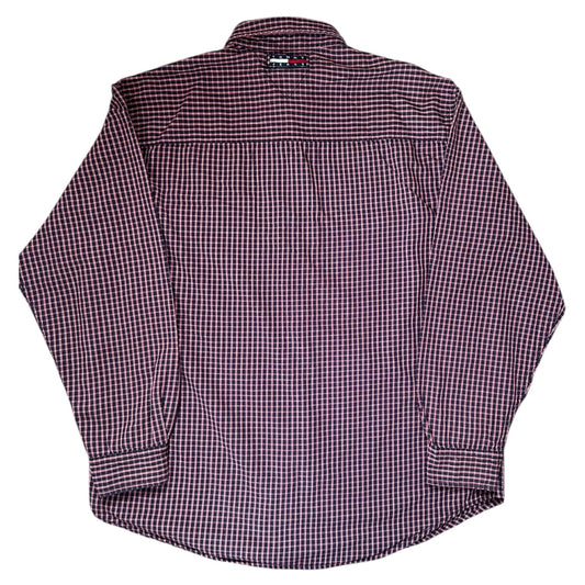 Large Tommy Hilfiger Red and Navy Shirt