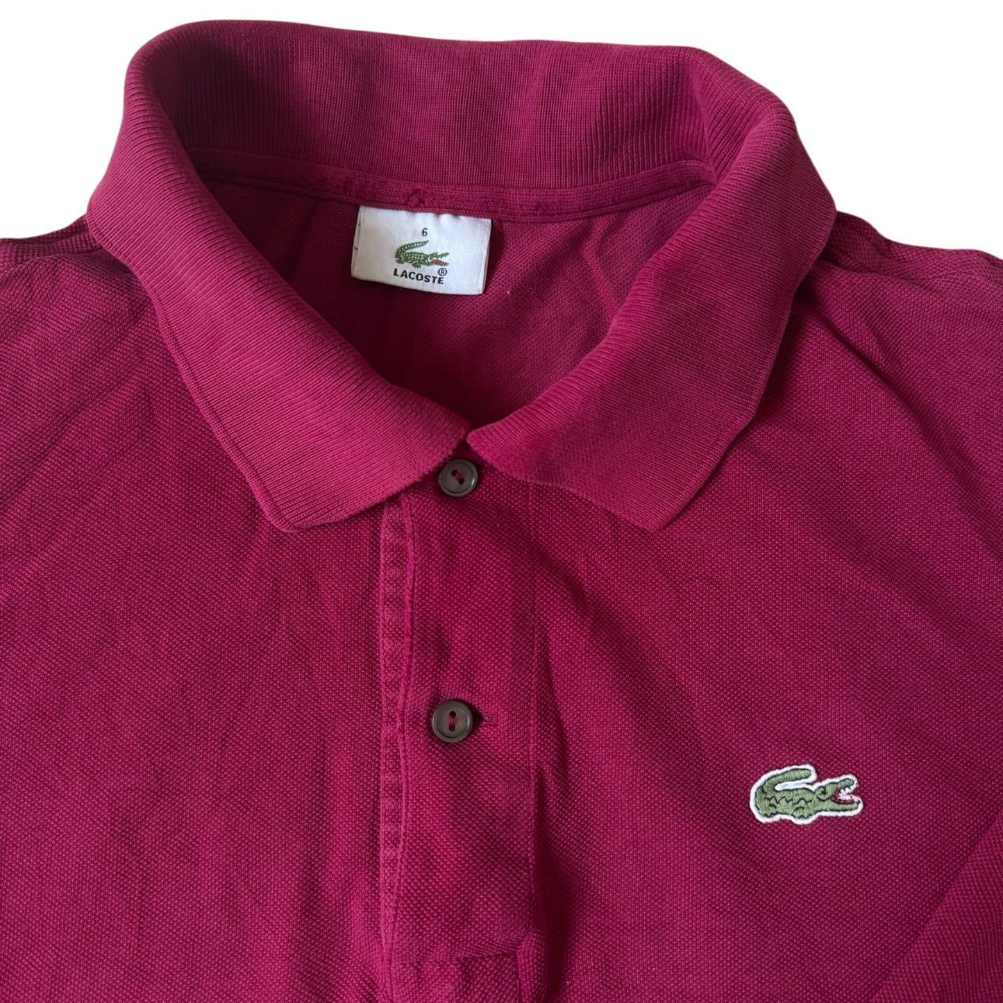 Extra Large Lacoste Red Long Sleeved Polo Shirt