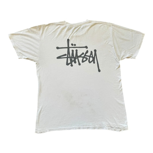 Large Stussy White T-Shirt