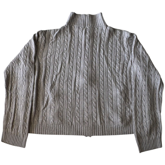 Women’s Extra Large Ralph Lauren Grey Knitted Full Zip Sweater
