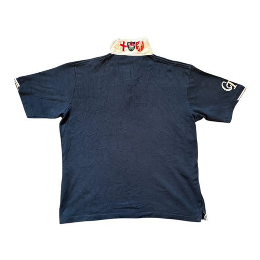 Large Cotton Traders Navy England Rugby Shirt