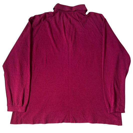 Extra Large Lacoste Red Long Sleeved Polo Shirt
