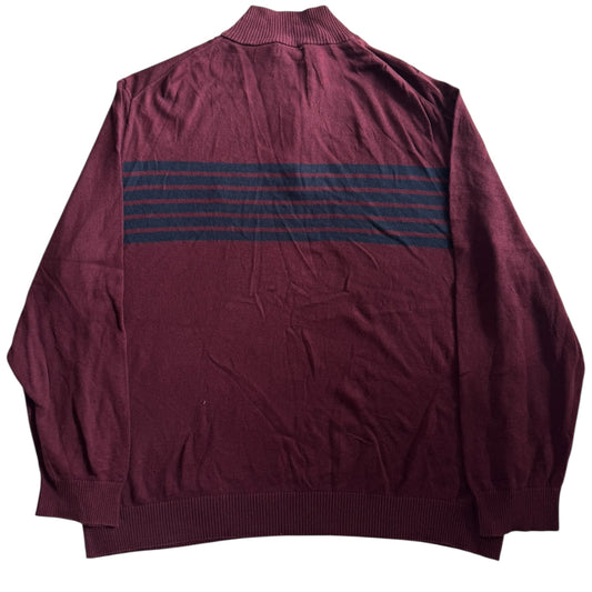 XXL Nautica Burgundy Knitted 1/4 Zip