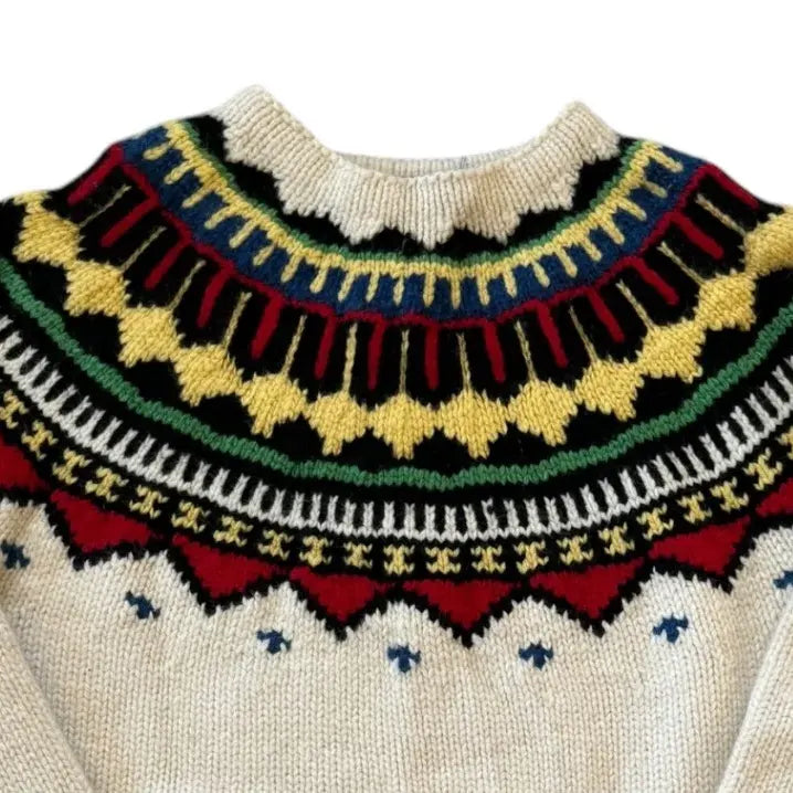 Womans Medium Ralph Lauren Fair Isle Wool Knitted Jumper