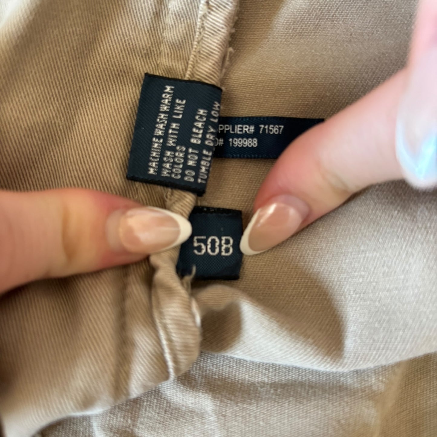 50" Ralph Lauren Beige Cargo Shorts