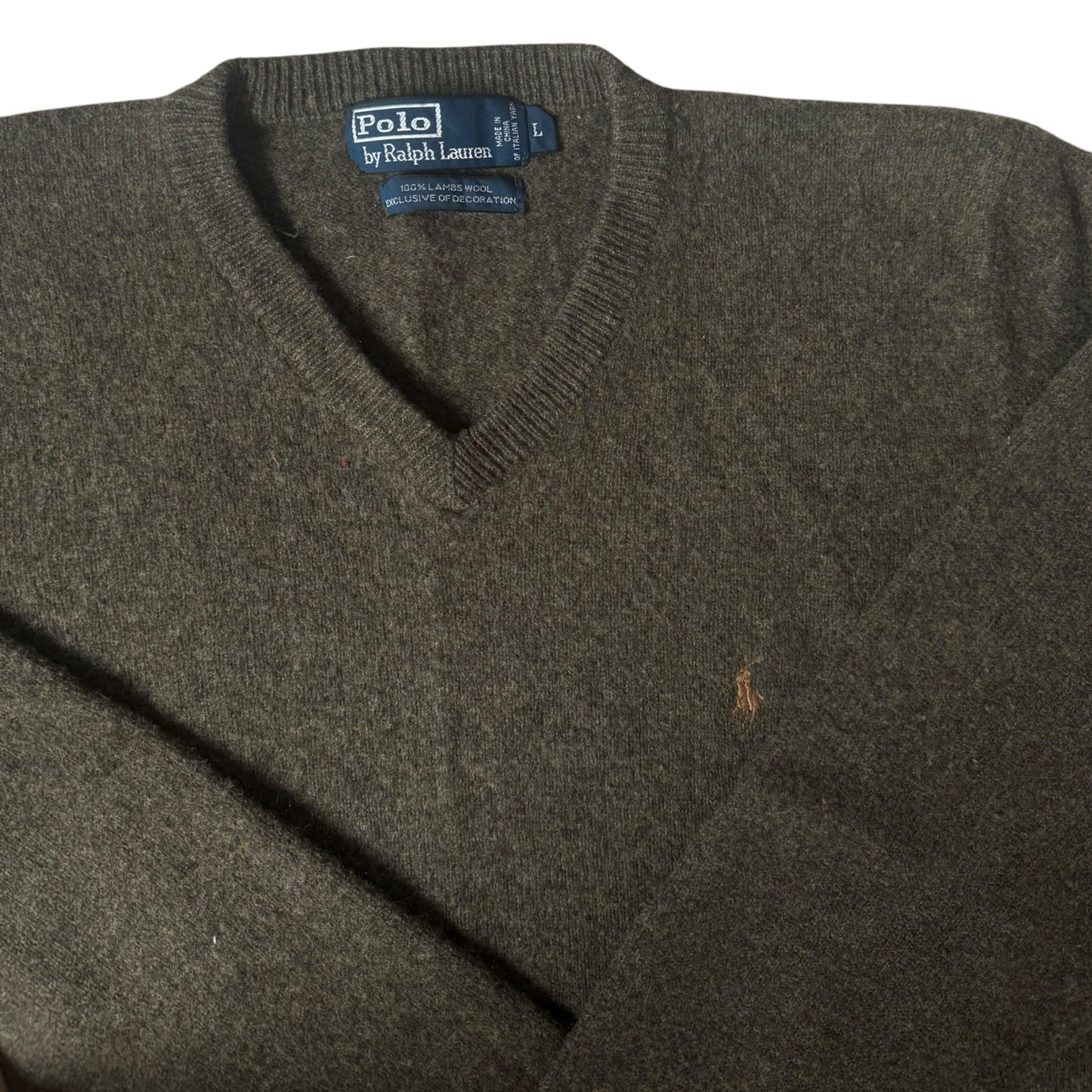 Large Ralph Lauren Green Wool Knitted Jumper