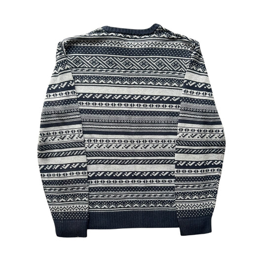 Large Levi's White and Navy Knitted Jumper