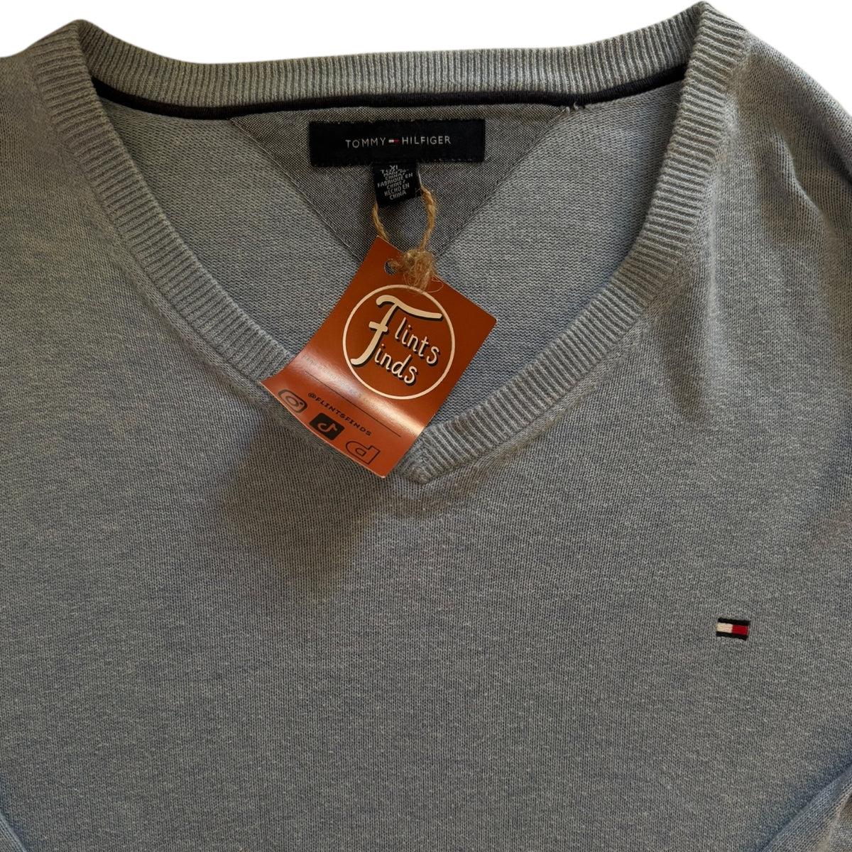 Extra Large Tommy Hilfiger Light Blue Knitted Jumper