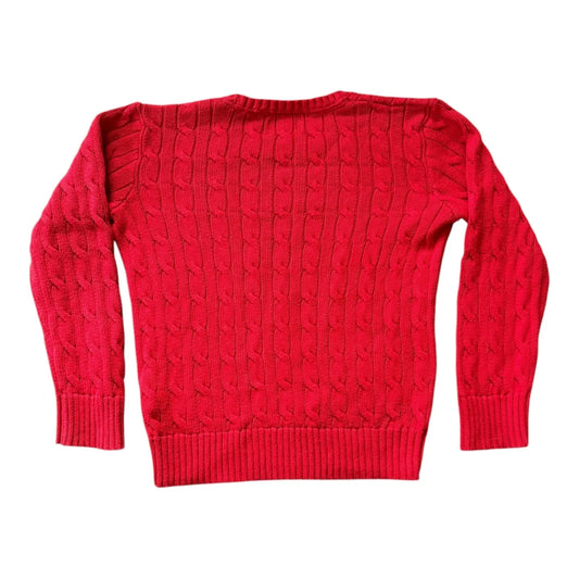 Aged 7 Ralph Lauren Red Cable Knit