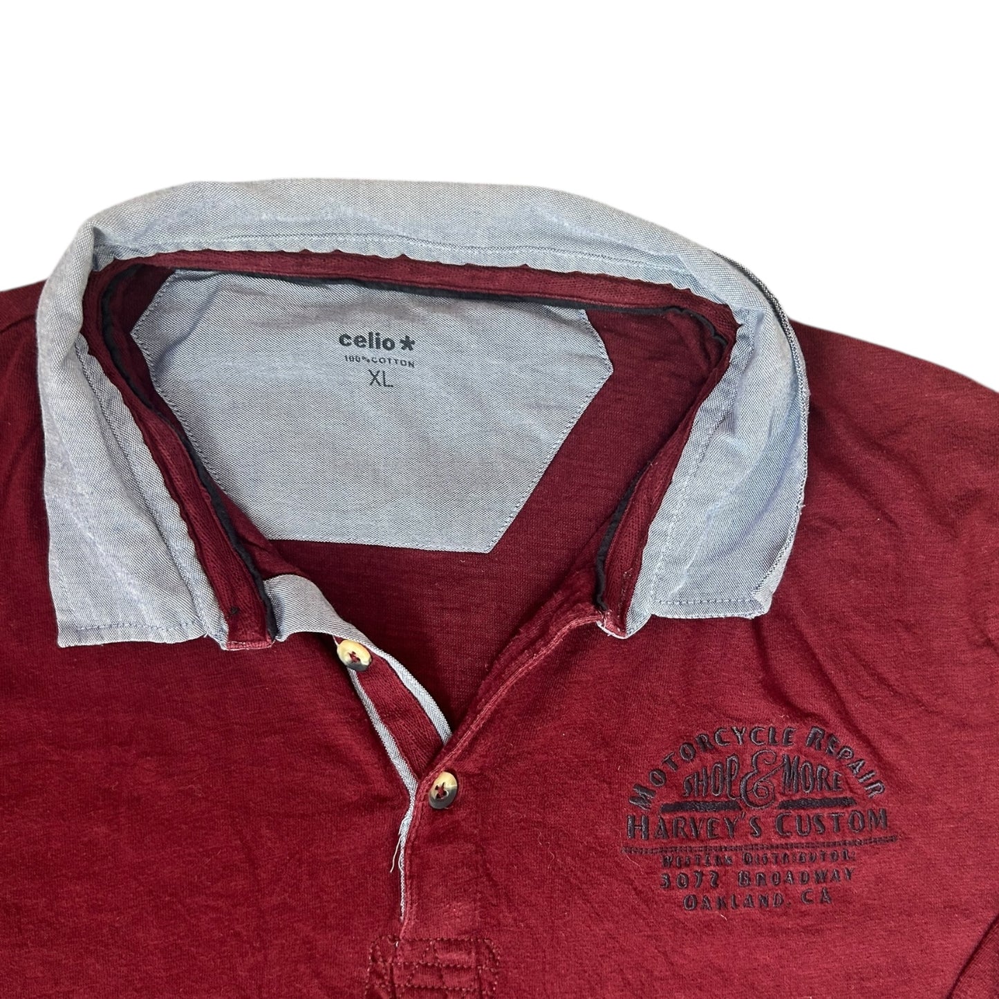 Extra Large Celio* Burgundy Polo Shirt