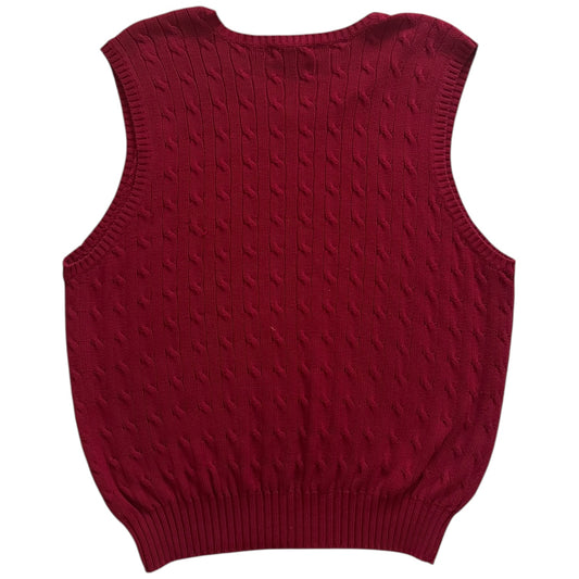 XXL Ralph Lauren Red Cable Knit Sweater Vest