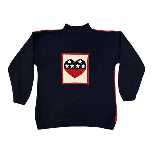 Womans Large Marissa Christina Navy Knitted Jumper