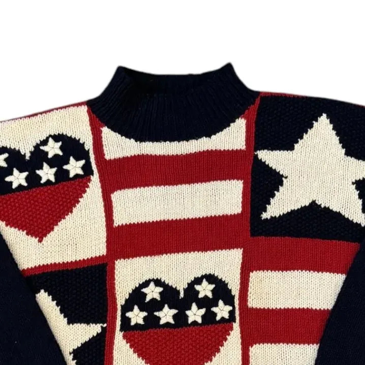 Womans Large Marissa Christina Navy Knitted Jumper