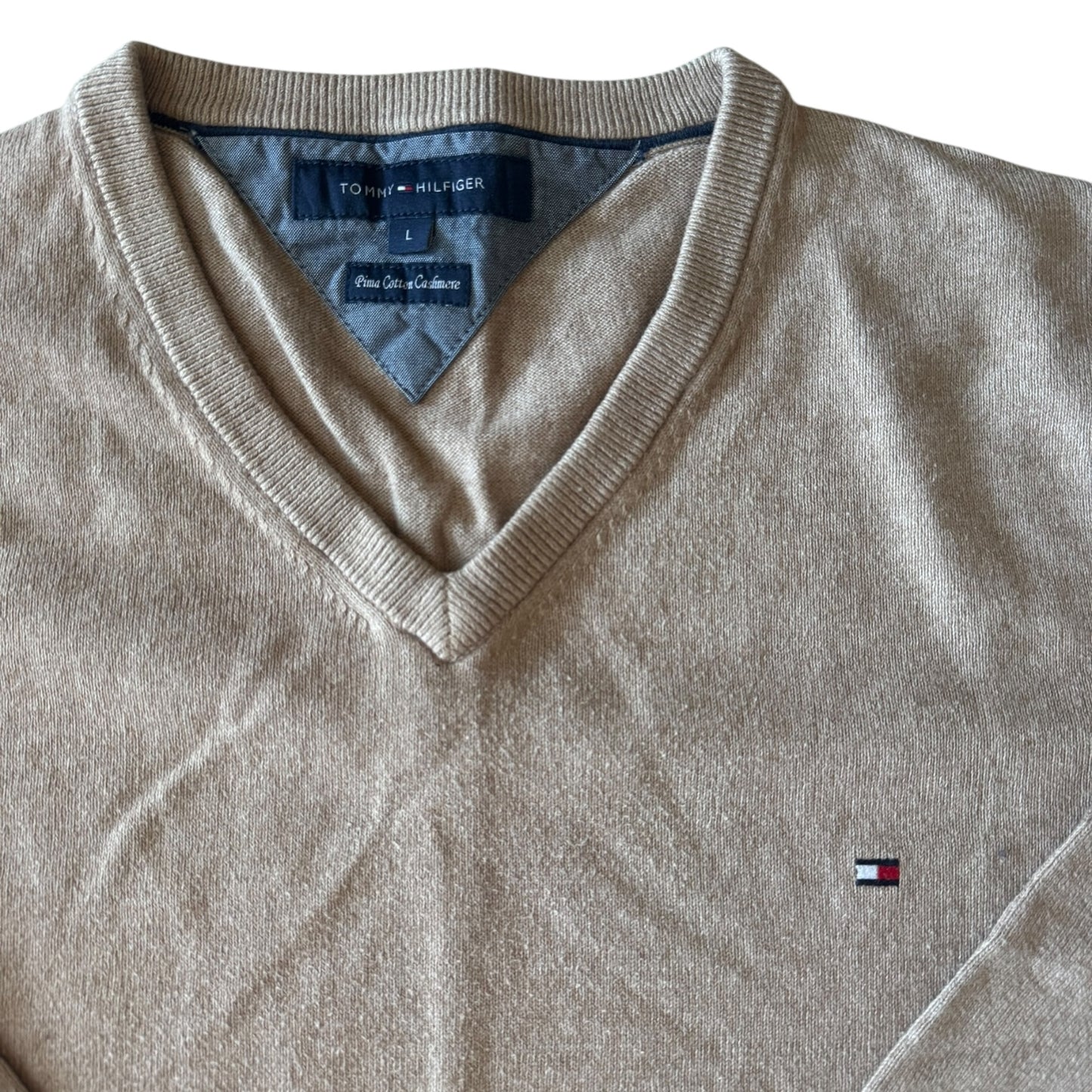Large Tommy Hilfiger Beige Knitted Jumper