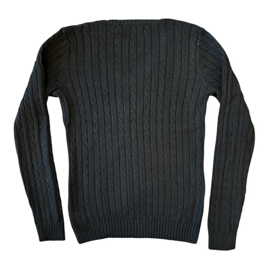Extra small Ralph Lauren Black V-Neck Cable Knit