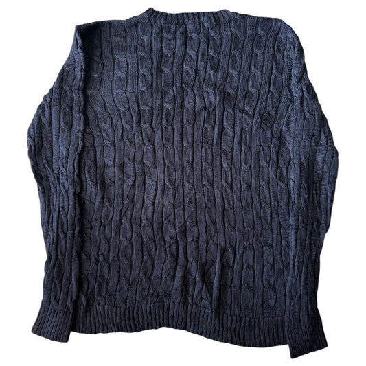 Women’s Medium Ralph Lauren Navy Cable Knit Jumper