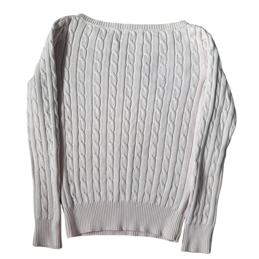 Women’s Medium Ralph Lauren Light Pink Cable Knit Jumper