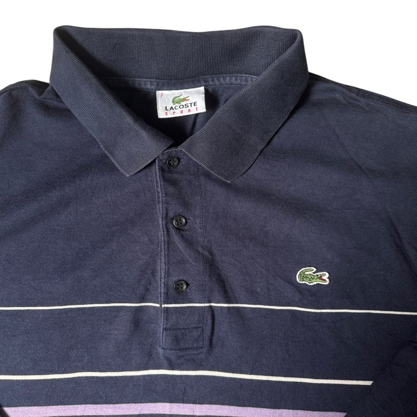 XXL Lacoste Navy Long Sleeved Polo Shirt