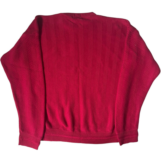 Large Chaps Red Thick Knitted Jumper