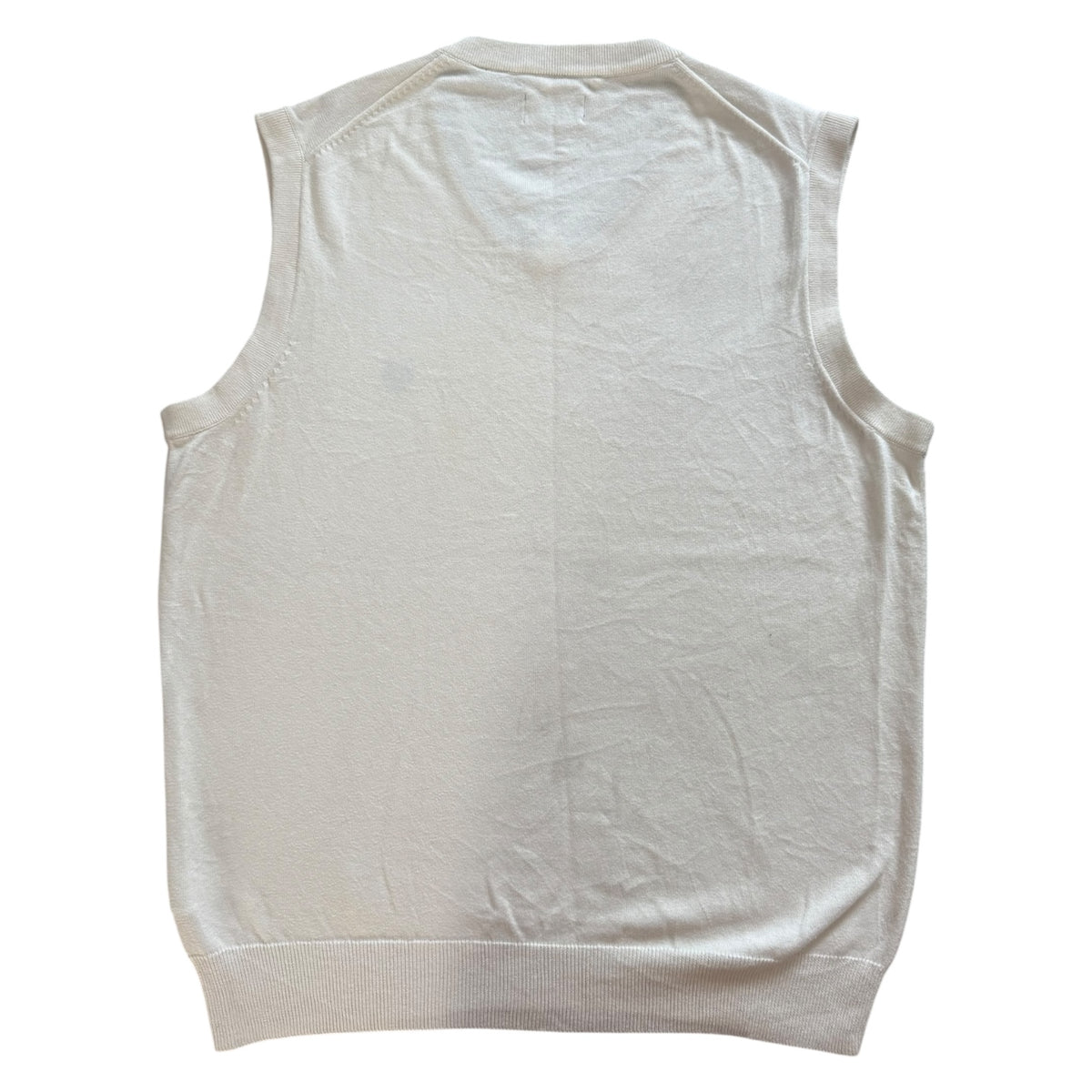 Medium Chaps White Knitted Sweater Vest