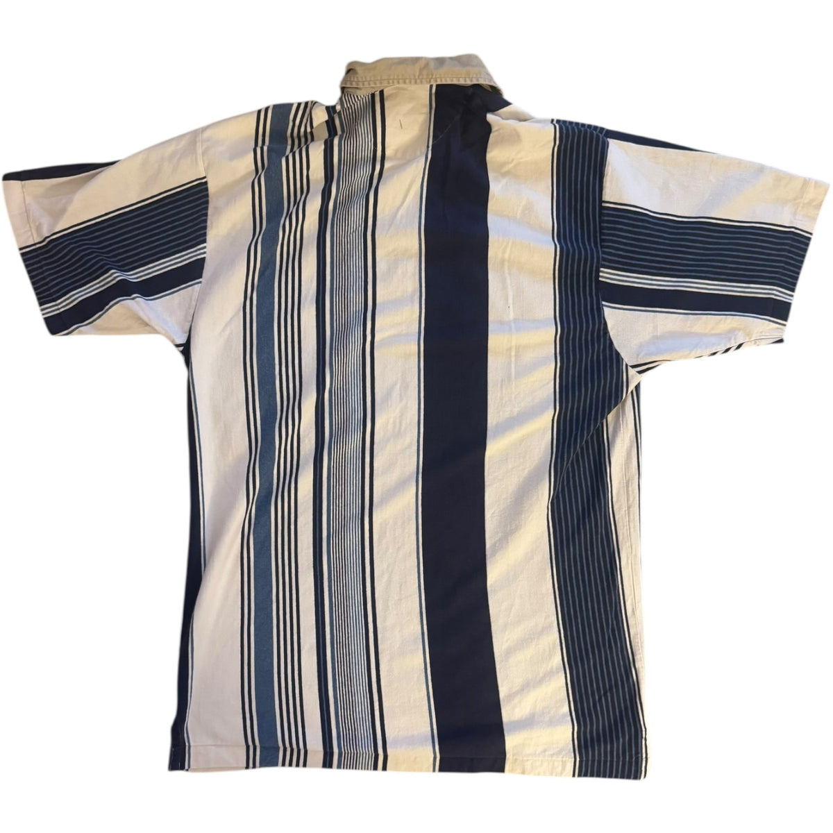 Extra Large Chaps Blue and White Striped Polo Shirt