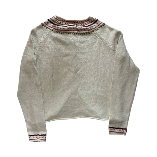 Women's Medium Eddie Bauer Cream Cardigan