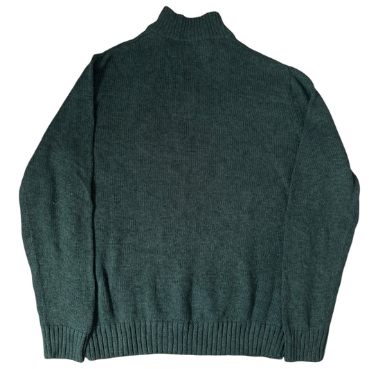 Large Chaps Green Thick Knitted Jumper