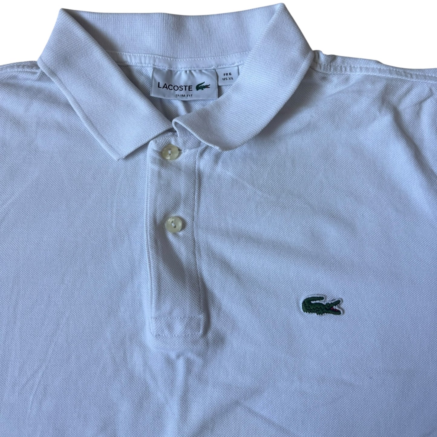 Extra Large Lacoste White Polo Shirt