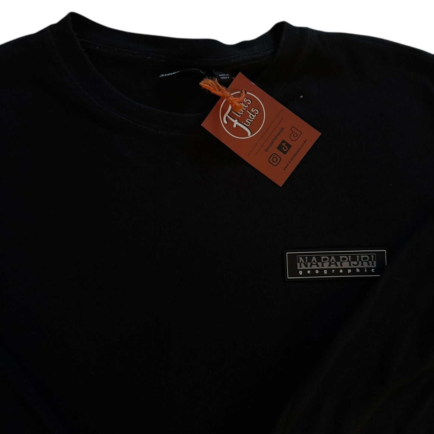 Small Napapijri Black Long Sleeved T-Shirt