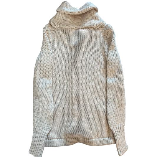 Woman’s Large Ralph Lauren White Thick Knitted Cardigan