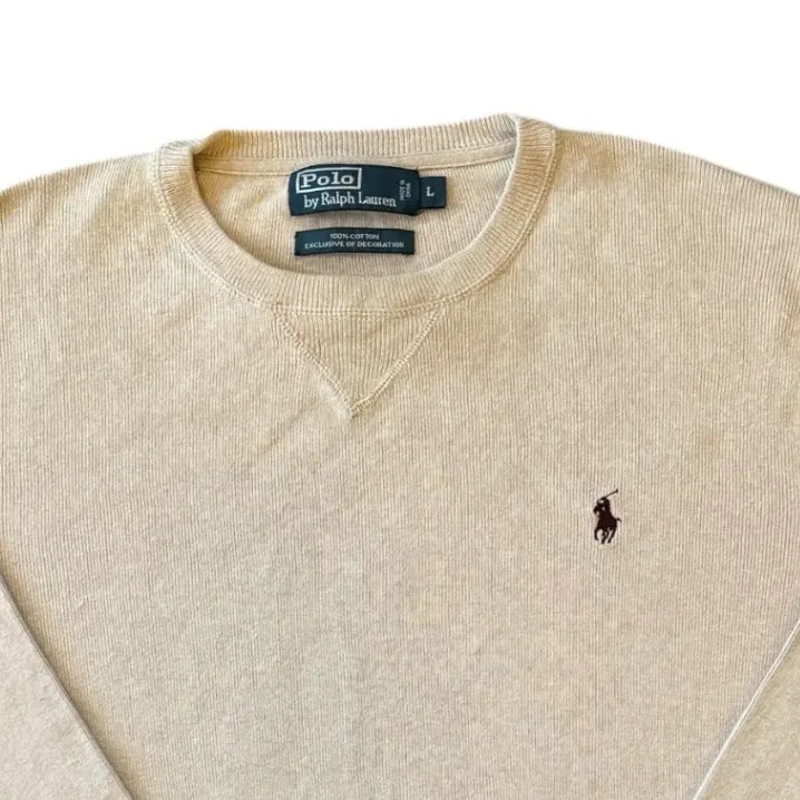 Large Ralph Lauren Beige Sweatshirt