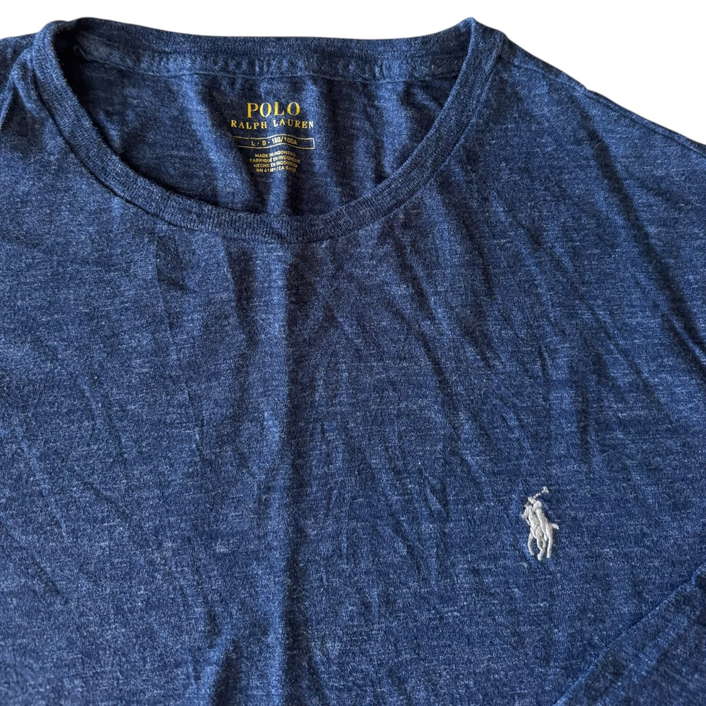 Large Ralph Lauren Blue Long Sleeved T-Shirt