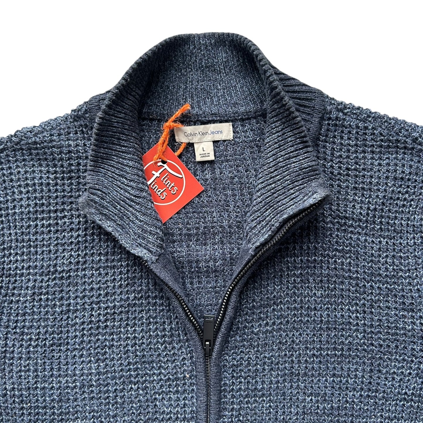 Large Calvin Klein Navy Full Zip Jumper