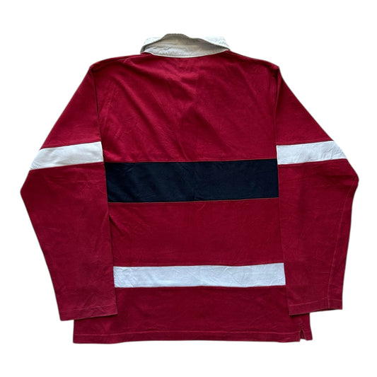 Medium Racing Green Red Rugby Shirt