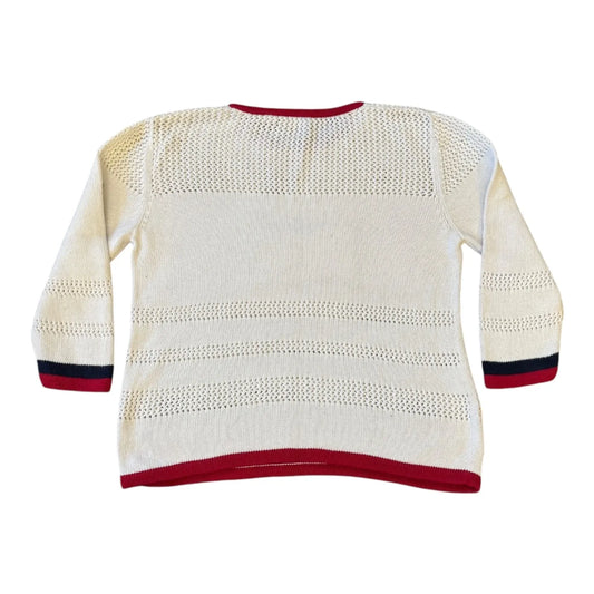 Womans Medium Croft & Barrows White USA Flag Knitted Jumper