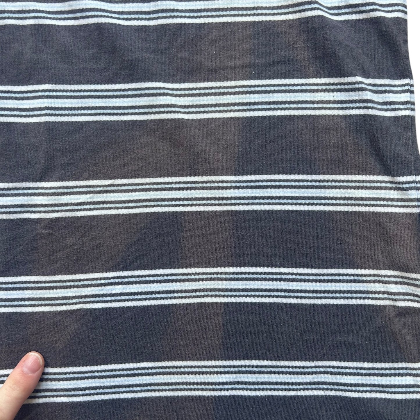 XXL Sergio Vitti Blue and White Striped Rugby Shirt