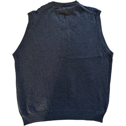 Large Nautica Grey Cable Knit Sweater Vest