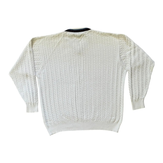Extra large Tommy Hilfiger Golf White Cable Knit