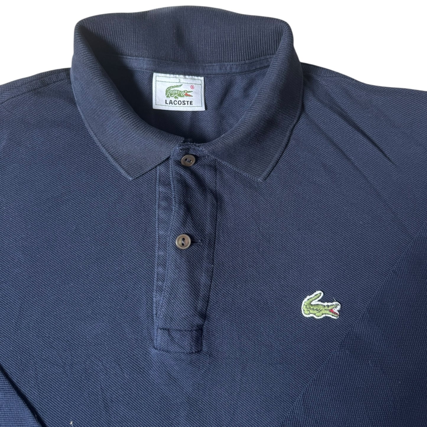 Small Lacoste Navy Long Sleeved Polo Shirt