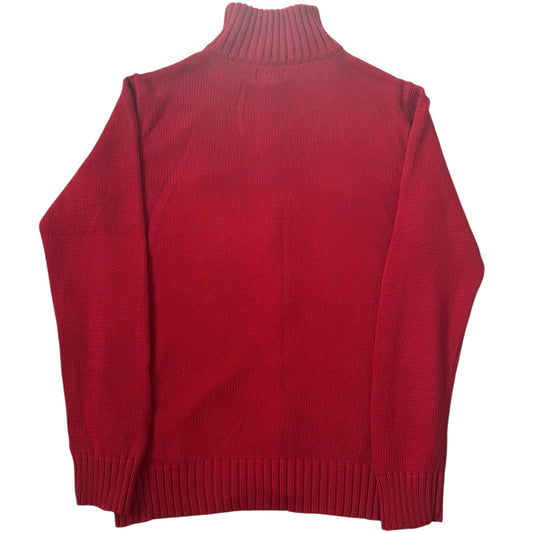 Small Ralph Lauren Red Full Zip Knitted Jumper