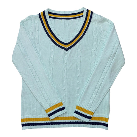 Womans Small Blue Cricket Jumper