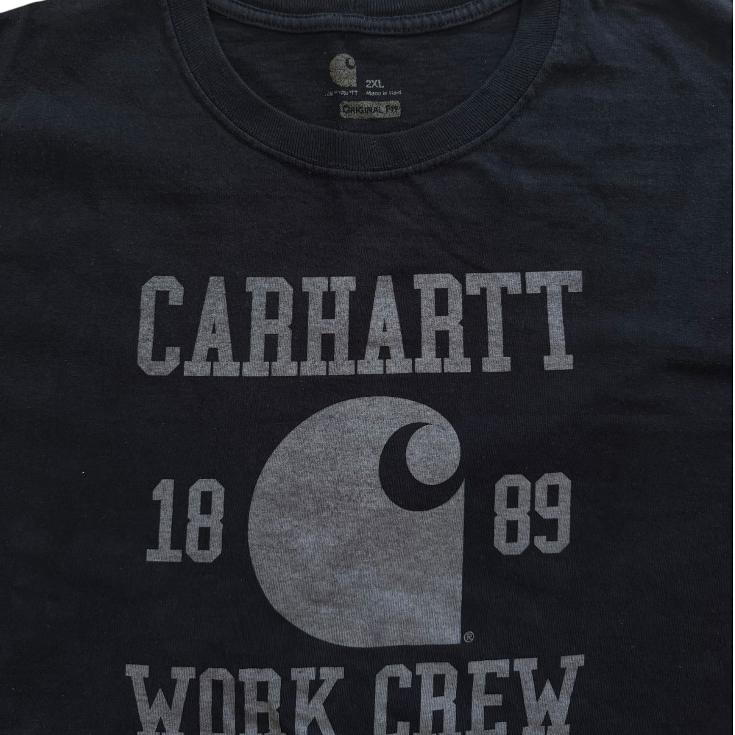 2XL Carhartt Black Graphic T-Shirt